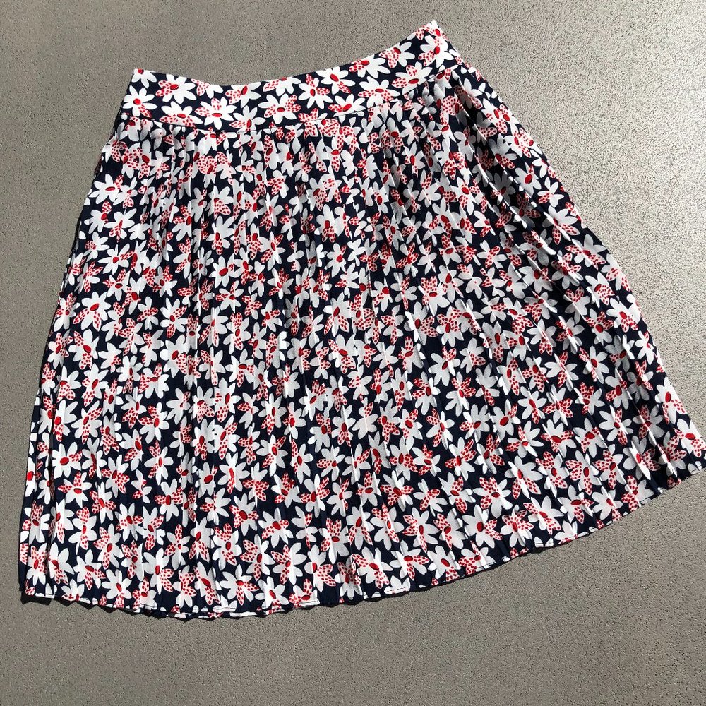 Stunning Pleated J. Crew Skirt! Floral and flowy and oh so showy!
